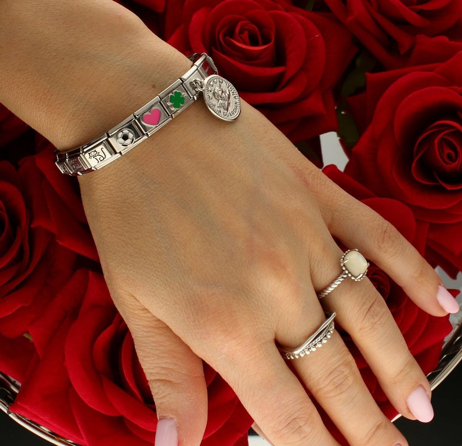 Nomination - Link 925 zawieszka srebro 'Zielona koniczynka' 330202 12 biżuteria nomination nomination zawieszki nomination baza.jpg